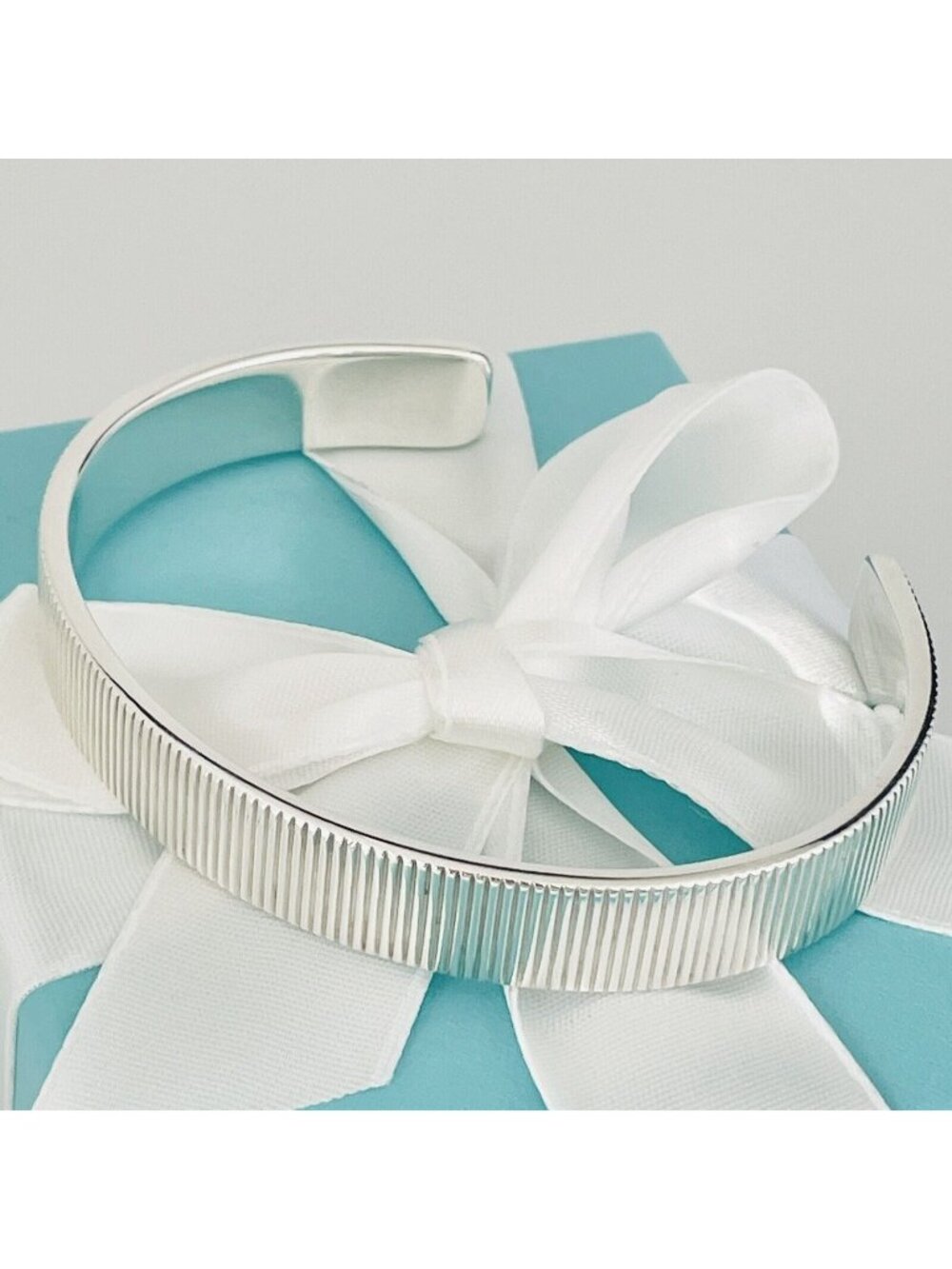 Tiffany & Co Coin Edge Cuff Bracelet 6.75" Mens Unisex in 925 Sterling SIlver